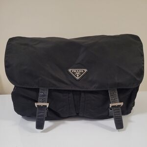 PRADA Tessuto Nylon Messenger Bag Bla